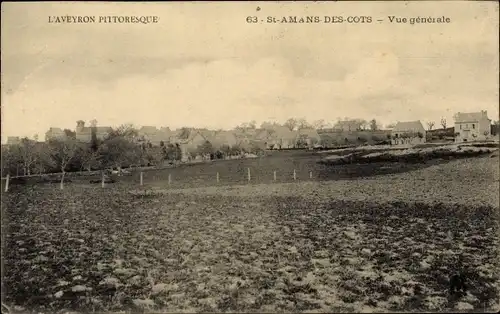 Ak Saint-Amans-des-Cots Aveyron, Vue generale