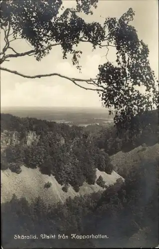 Ak Skäralid fran Kopparhatten, Landschaftsblick