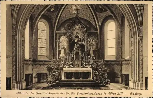 Ak Wien, Altar in der Institutskapelle der Fr. Fr. Dominikanerinnen