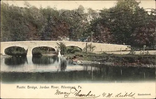 Ak Allentown Pennsylvania USA, Rustic Bridge, Jordan River