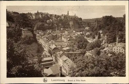 Ak Luxemburg Luxembourg, Grund et Ville Haute