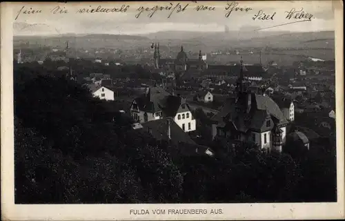 Ak Fulda in Osthessen, vom Frauenberg aus gesehen