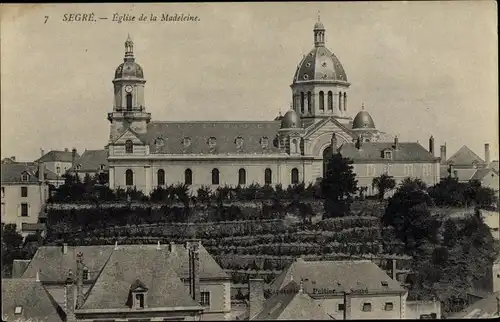 Ak Segré Maine et Loire, Eglise de la Madeleine
