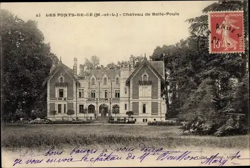 Ak Les Ponts de Cé Maine et Loire, Chateau de Belle Poule