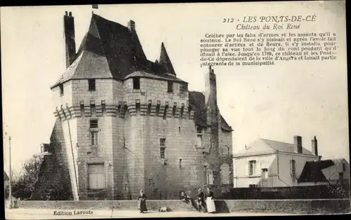 Ak Les Ponts de Cé Maine et Loire, Chateau du Roi Rene