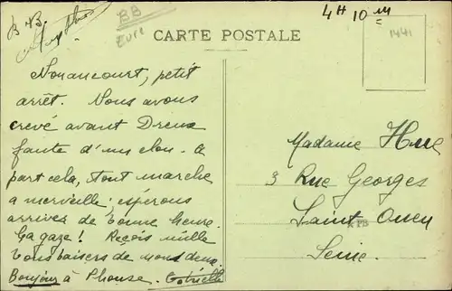 Ak Nonancourt Eure, L´Avre prise du Moulin