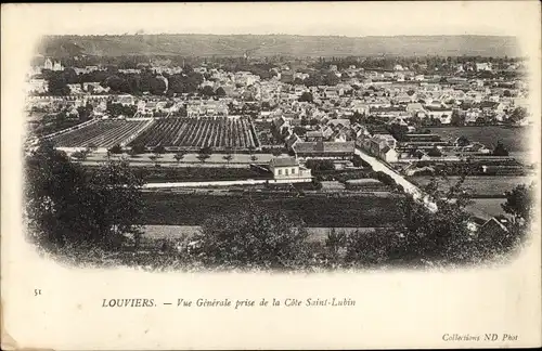 Ak Louviers Eure, Vue Générale