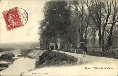 Ak Annet Seine et Marne, Vallée de la Marne