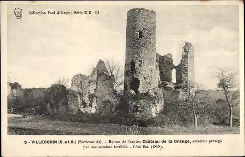 Ak Villeconin Essonne, Ruines de l'ancien Chateau de la Grange