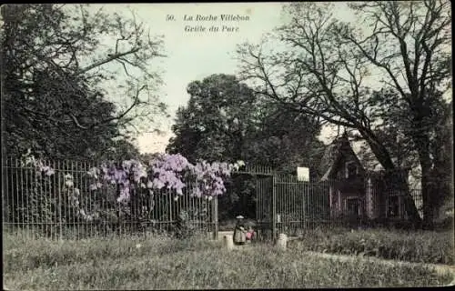 Ak La Roche Villebon Essonne, Grille du Parc