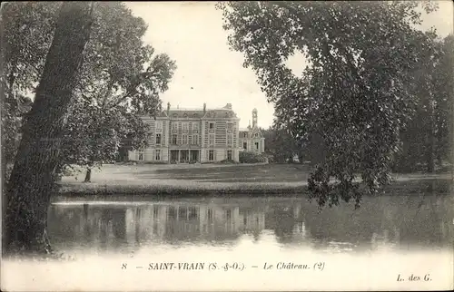 Ak Saint Vrain Essonne, Le Chateau