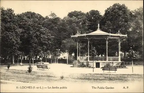 Ak Loches Indre-et-Loire, Le Jardin public
