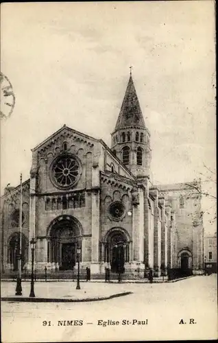 Ak Nîmes Gard, Eglise St Paul