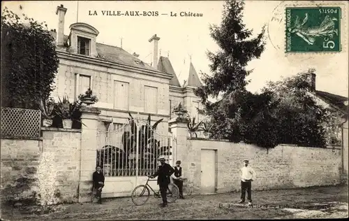 Ak La Ville aux Bois Marne, Le Chateau