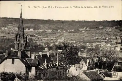 Ak Triel sur Seine Yvelines, Panorama sur la Vallée, pris de Vernouillet