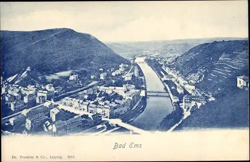 Ak Bad Ems an der Lahn, Gesamtansicht