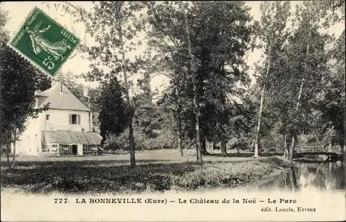 Ak La Bonneville Eure, Le Château de la Noe, Le Parc