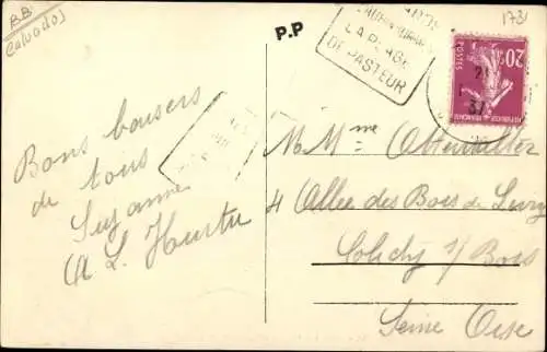 Ak Saint Aubin sur Mer Calvados, L´Église