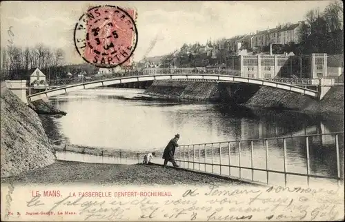 Ak Le Mans Sarthe, Passerelle Denfert Rochereau