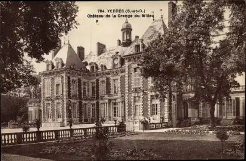 Ak Yerres Essonne, Chateau de La Grange du Milleu