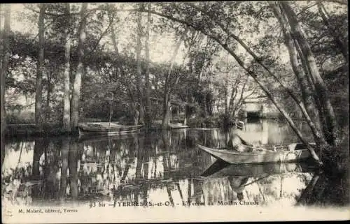 Ak Yerres Essonne, L'Yerres au Moulin Chaude