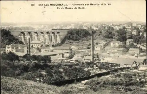 Ak Issy les Moulineaux Hauts de Seine, Panorama sur Meudon et le Val, Vu du Musee de Rodin