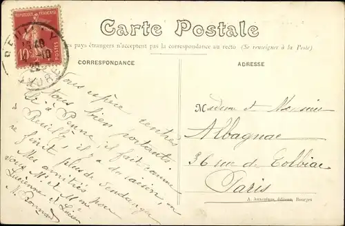 Ak Reuilly Indre et Loire, L'Eglise vue des pres