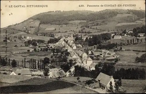 Ak Condat Cantal, Panorama vom Ort