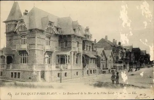 Ak Le Touquet Paris Plage Pas de Calais, Le Boulevard de la Mer et la Ville