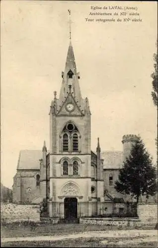 Ak Laval Aisne, L'Eglise
