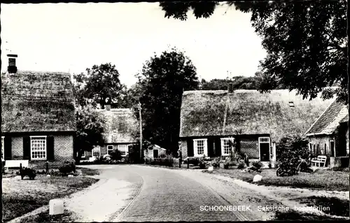 Ak Schoonebeek Drenthe Niederlande, Dorfpartie