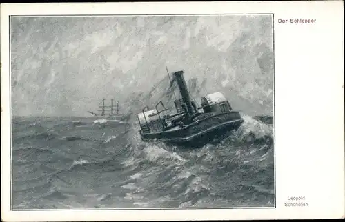 Künstler Ak Der Schlepper