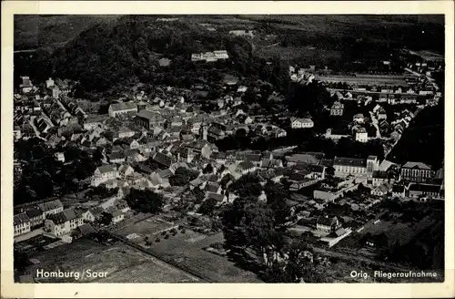 Ak Homburg Saarland, Fliegeraufnahme