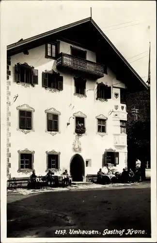 Ak Umhausen in Tirol, Gasthof Krone