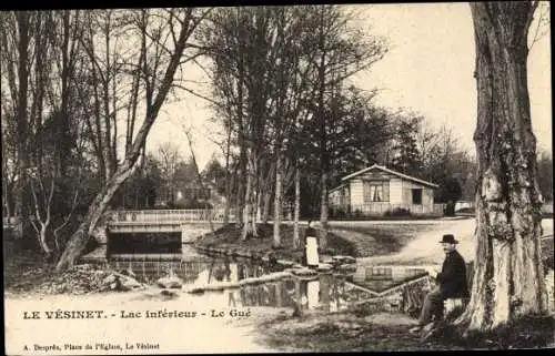 Ak Le Vésinet Yvelines, Lac inférieur, Le Gué