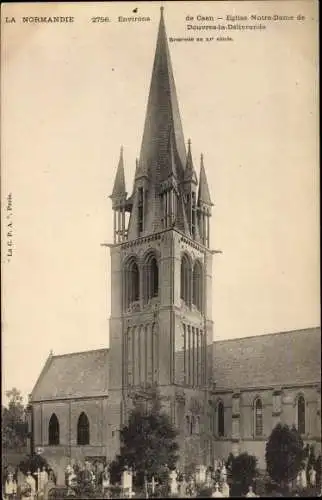 Ak Douvres-la-Délivrande Calvados, Église