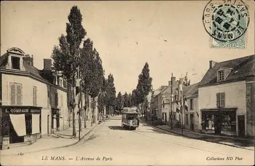 Ak Le Mans Sarthe, L´Avenue de Paris