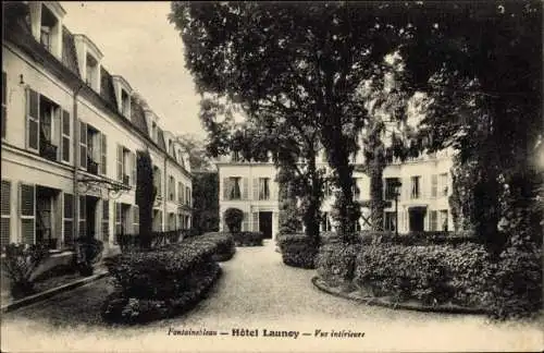 Ak Fontainebleau Seine et Marne, Hôtel Launoy, Innenansicht