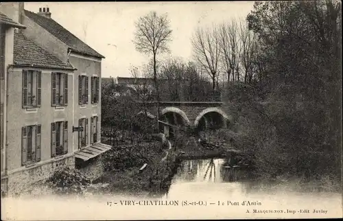 Ak Viry Chatillon Essonne, Le Pont d'Antin