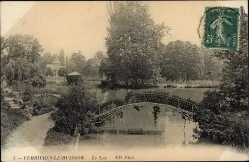 Ak Verrières le Buisson Essonne, Le Lac