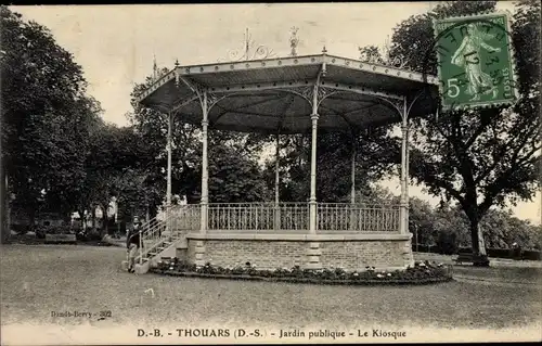 Ak Thouars Deux Sèvres, Jardin publique, Le Kiosque