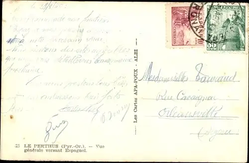 Ak Le Perthus Pyrénées-Orientales, Gesamtansicht