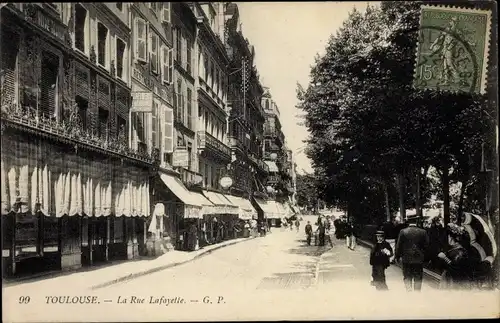 Ak Toulouse Haute Garonne, La Rue Lafayette