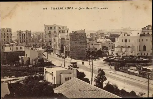 Ak Casablanca Marokko, Quartiers Nouveaux