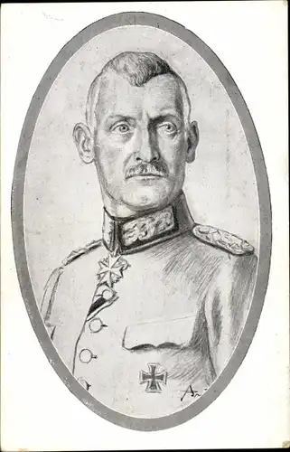 Künstler Ak Kronprinz Rupprecht von Bayern, Portrait