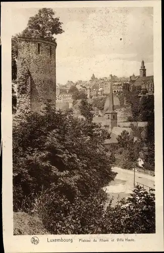 Ak Luxemburg Luxembourg, Plateau du Rham et Ville Haute