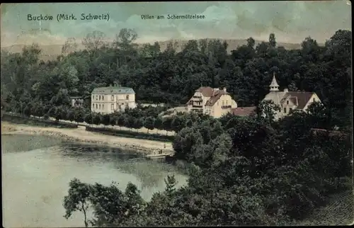 Ak Buckow in der Märkischen Schweiz, Villen am Schermützelsee