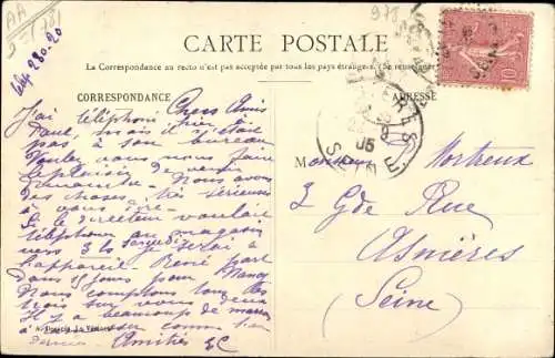 Ak Le Vésinet Yvelines, Rue Jean Laurent, Les Rochers