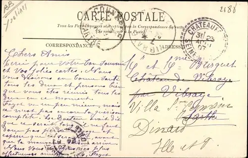 Ak Châteaufort Yvelines, Vue prise des Bosquets du Café de la Mairie