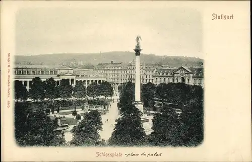 Ak Stuttgart am Neckar, Schlossplatz